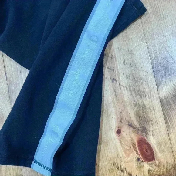 Champion tapered jogger sweatpants w tuxedo logo stripe elastic drawstring waist - Picture 7 of 8